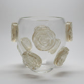 Vaso Alto Rose M cristal com ouro
