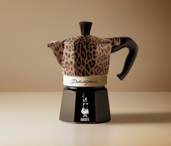 Cafeteira Moka Express Bialetti x D&G Leopardo 3 xic