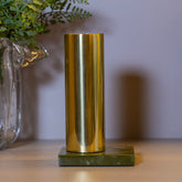 Vaso metal gold green By Poli
