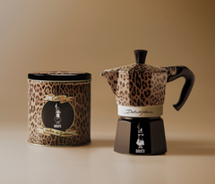 Cafeteira Moka Express Bialetti x D&G Leopardo 3 xic