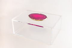 Caixa de acrílico Retangular Pink