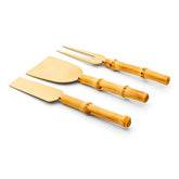Conjunto de Facas de Queijo Garbo Bamboo Natural ouro