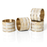 Kit 4 porta guardanapos argolas madrepérola