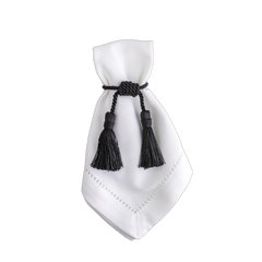Kit 2 Porta Guardanapos Tassel Preto