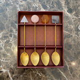 Kit de Colheres com Pedras Naturais