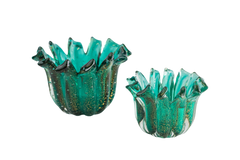 Cachepot M com pó de ouro