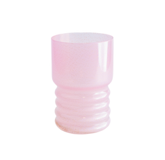 Copo de Murano Rosa com pó de ouro