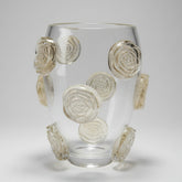 Vaso Alto Rose G cristal com ouro