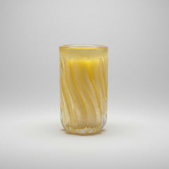 Vela de Murano Âmbar com pó de ouro