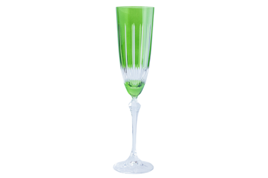 Conjunto 6 Taças Elizabeth para champagne verde