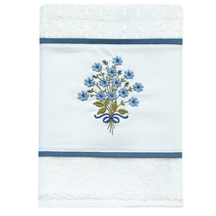 Toalha de mão Buquê Azul