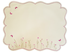 Jogo americano em couro eco bordado Jardins