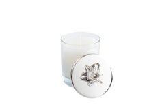 Porta vela com orquídea