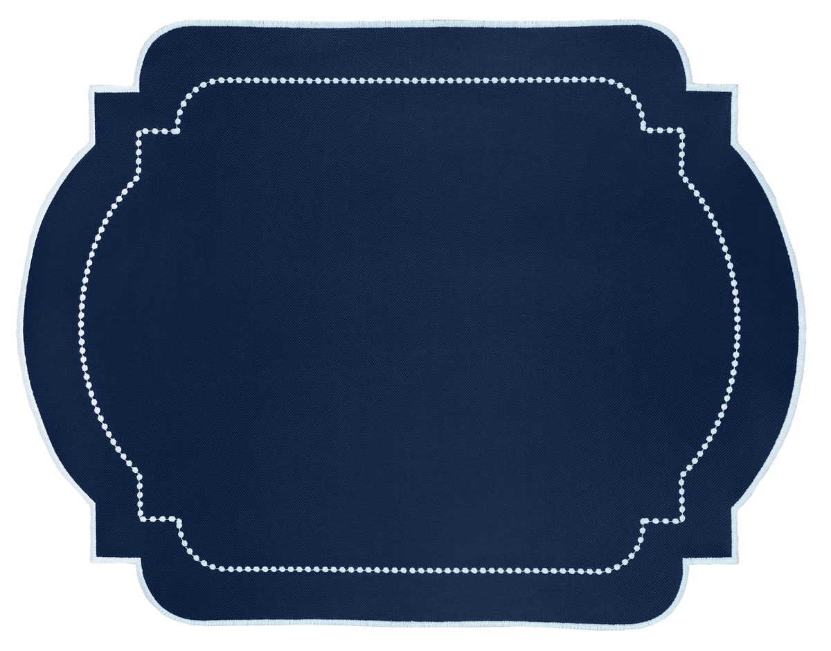 Jogo americano Classic Azul e Branco