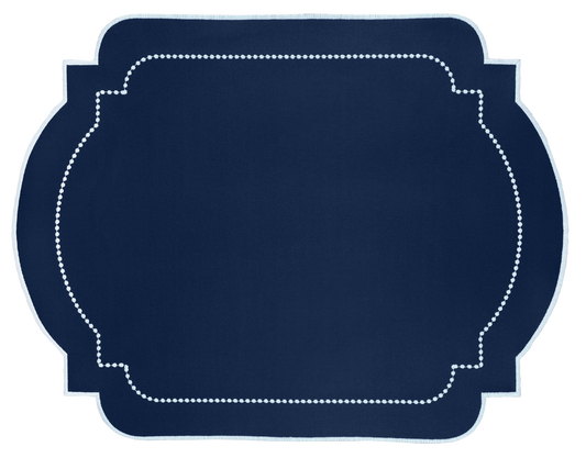 Jogo americano Classic Azul e Branco