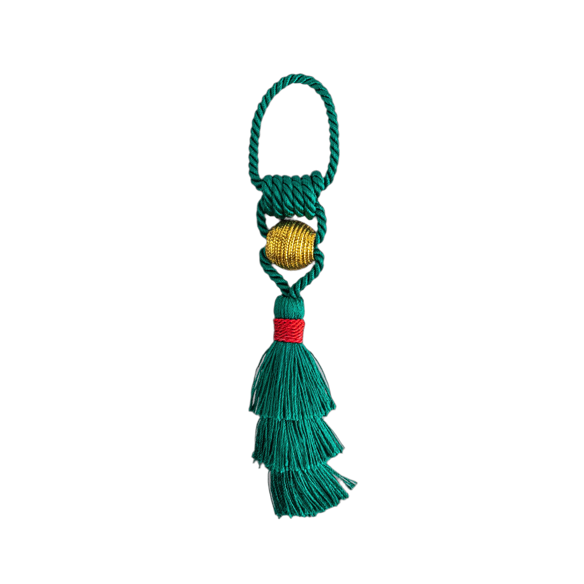Porta Guardanapo Tassel Natal bola dourada