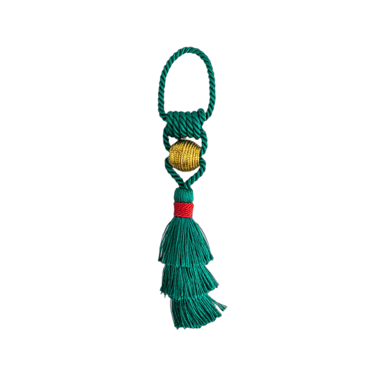 Porta Guardanapo Tassel Natal bola dourada