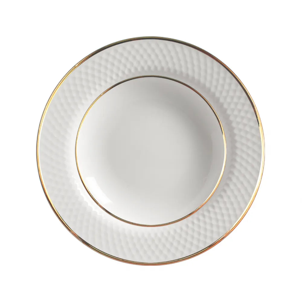 Conjunto de pratos Relevo Gold