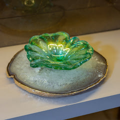 Folha com pó de ouro