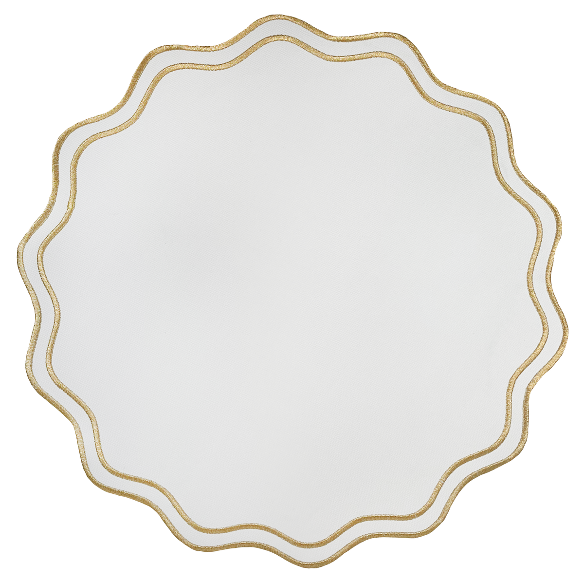 Jogo americano Serena Branco e Dourado