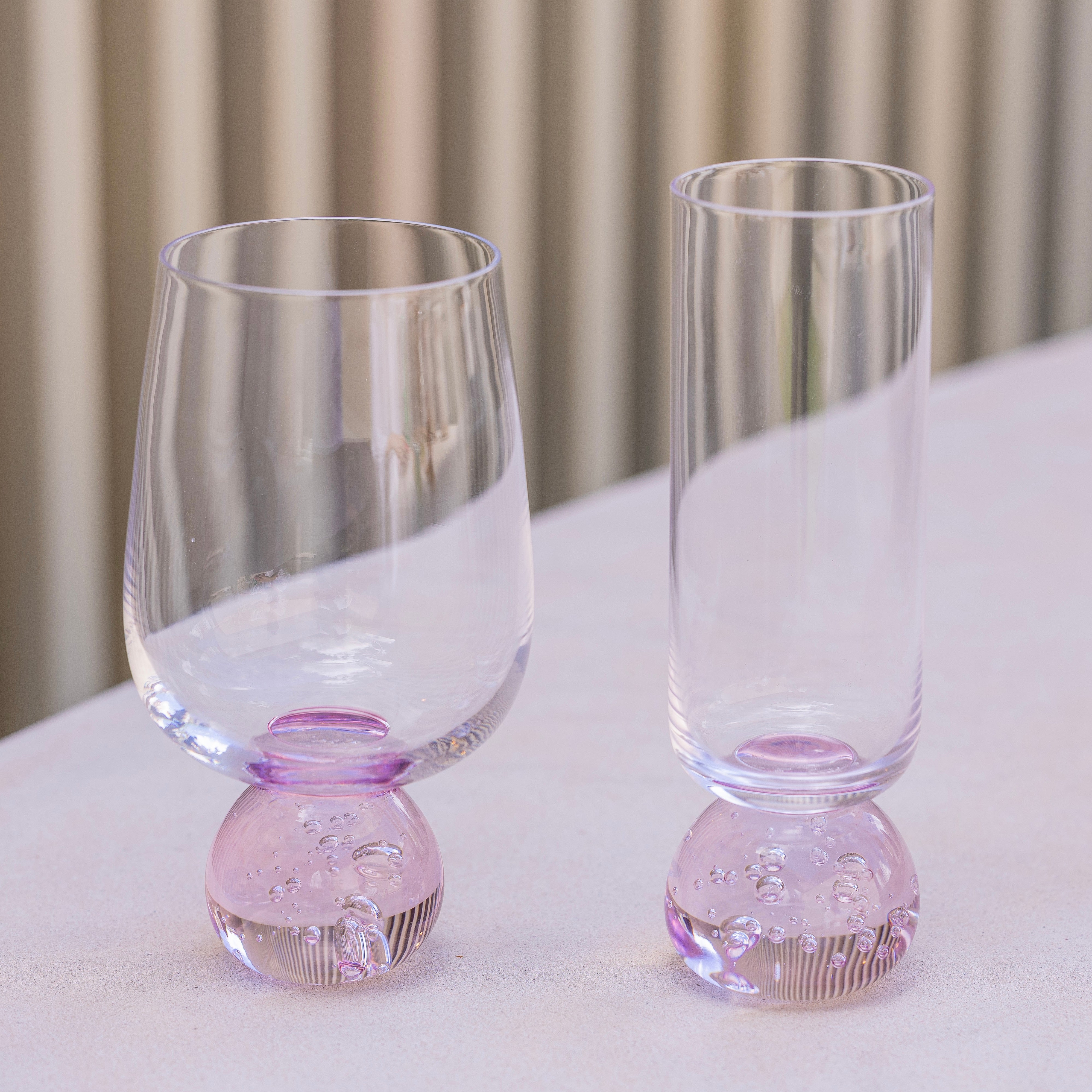 Taça Bubble champanhe rosa