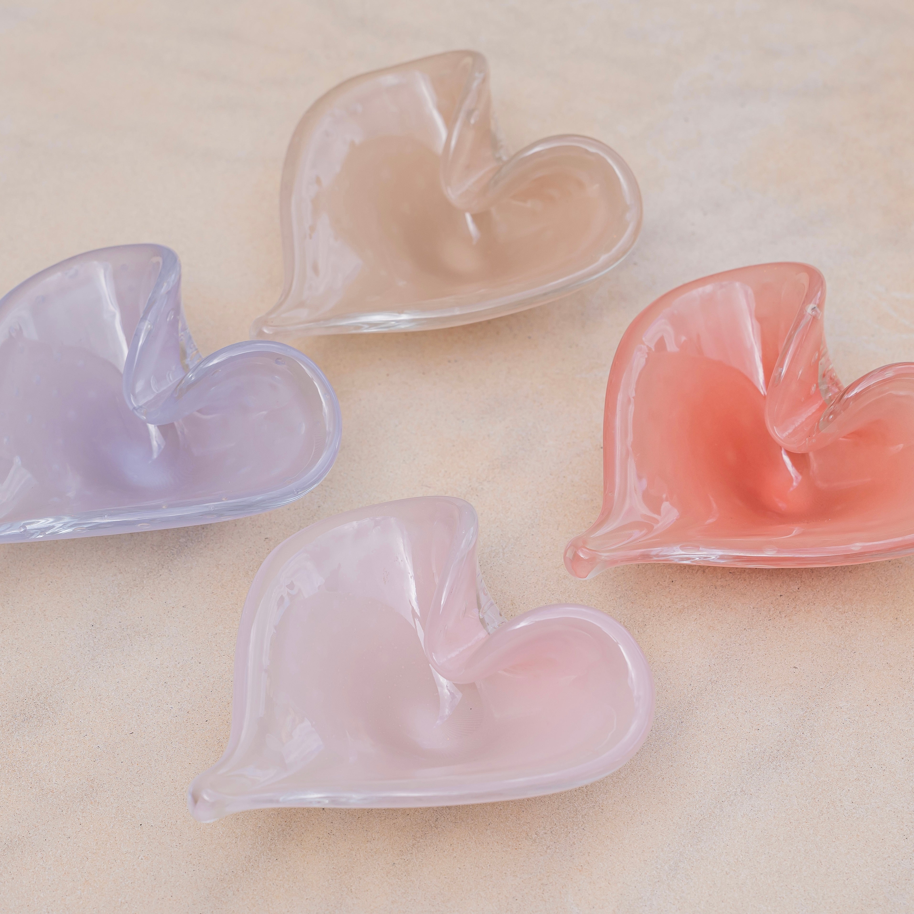 Coração porta objetos jade rosa