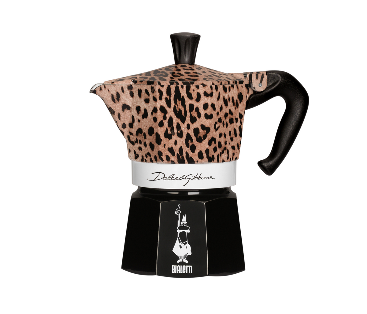 Cafeteira Moka Express Bialetti x D&G Leopardo 3 xic