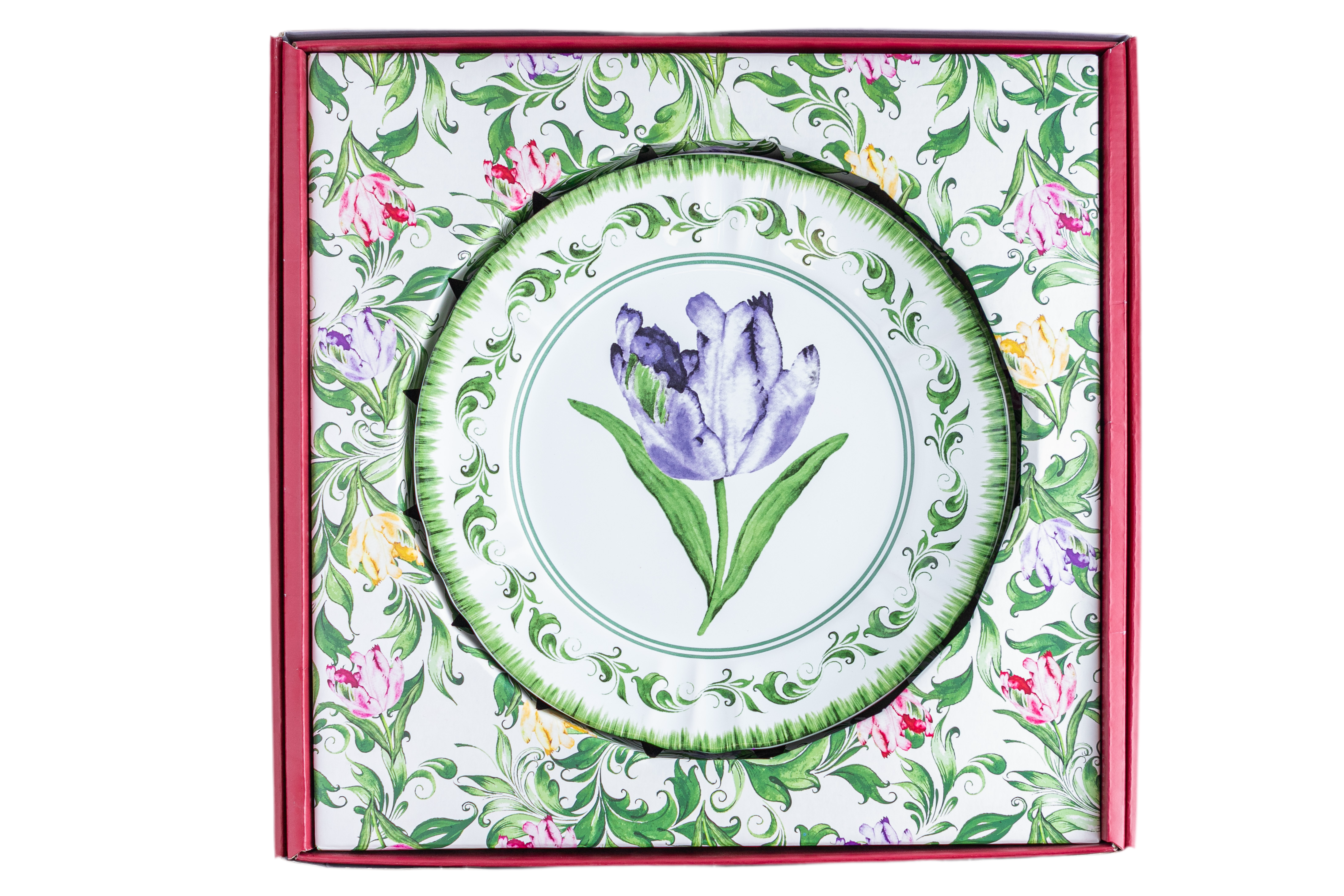 Conjunto de pratos rasos Tulipas