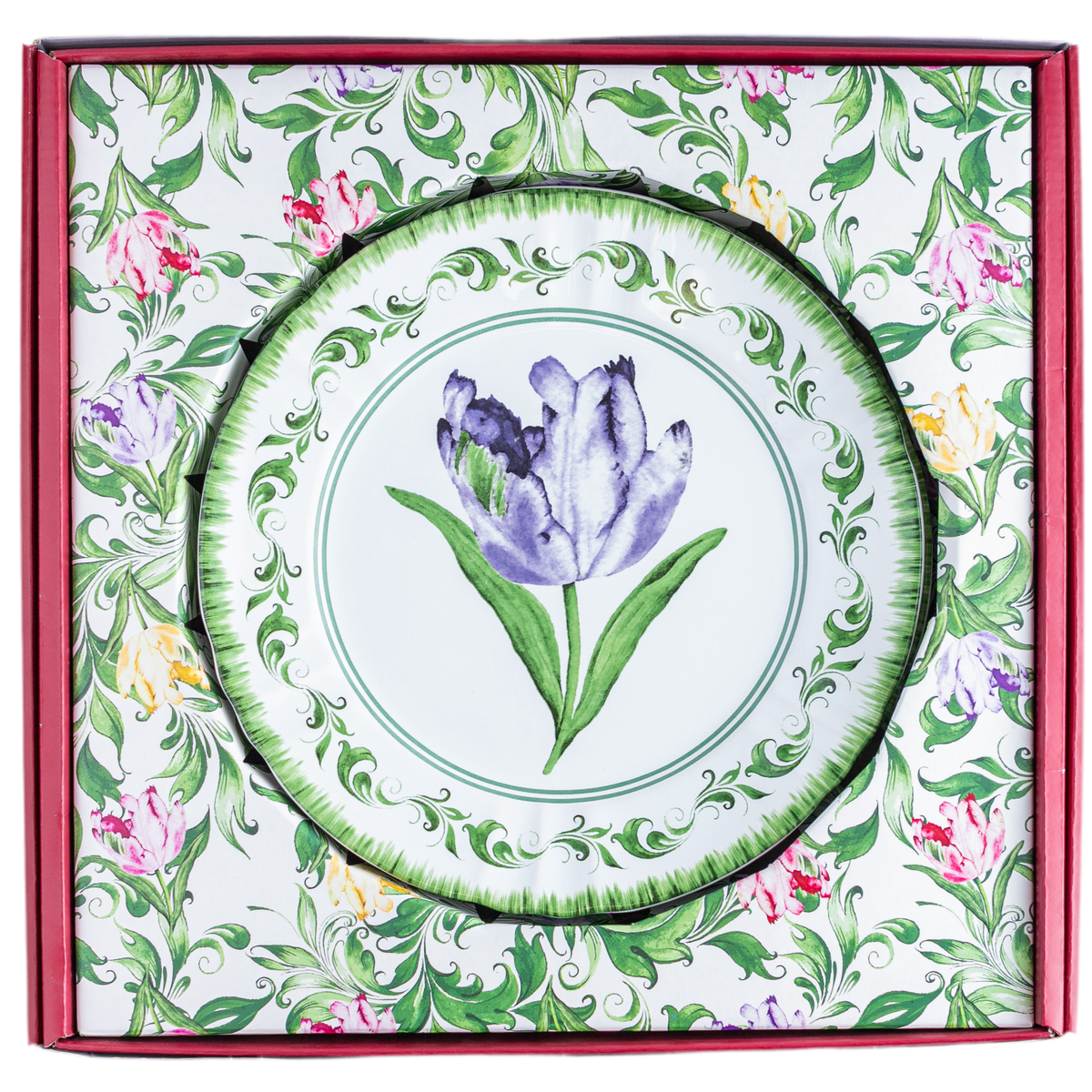 Conjunto de pratos rasos Tulipas