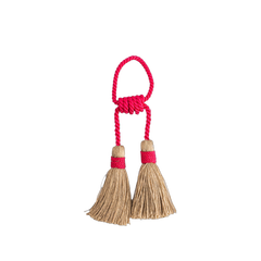 Porta Guardanapo Tassel Rosa com Dourado