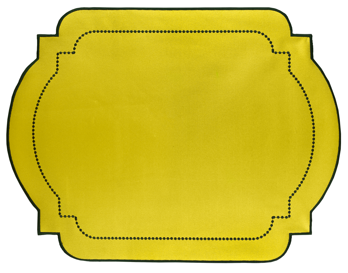Jogo americano retangular Classic Amarelo e Verde