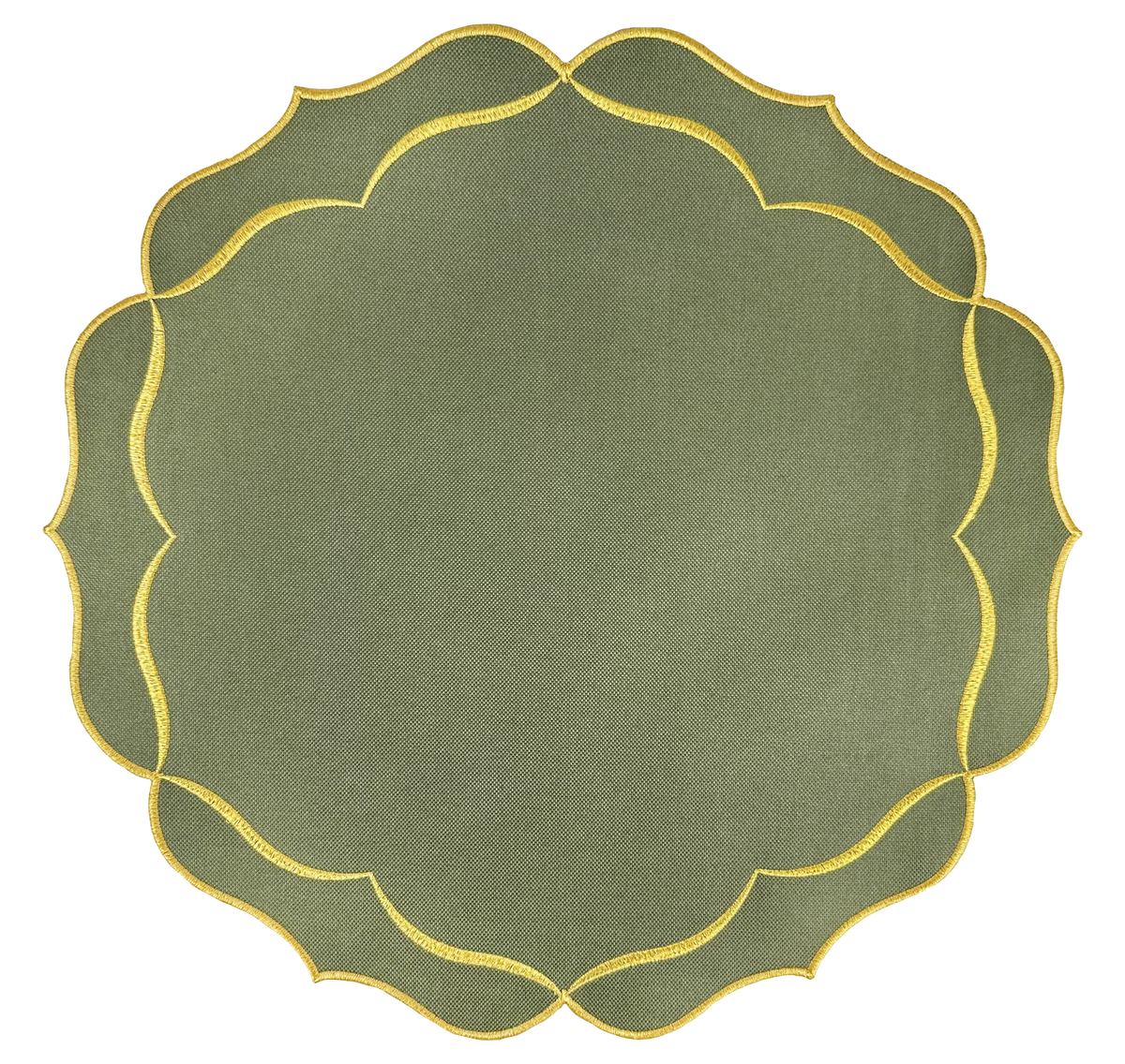 Jogo americano Imperial Verde e Dourado