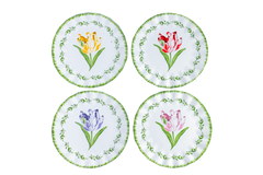 Conjunto de pratos rasos Tulipas