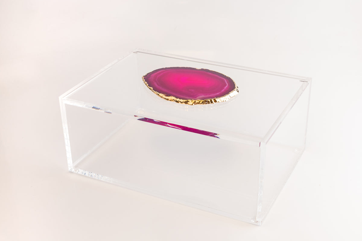 Caixa de acrílico Retangular Pink