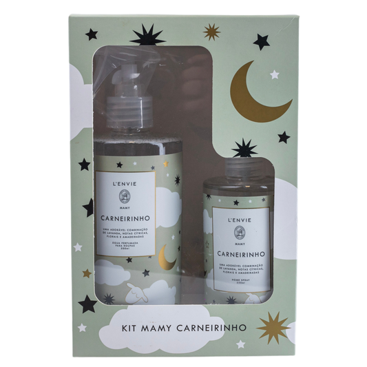 Kit de água perfumada e home spray Mamy Carneiririnho