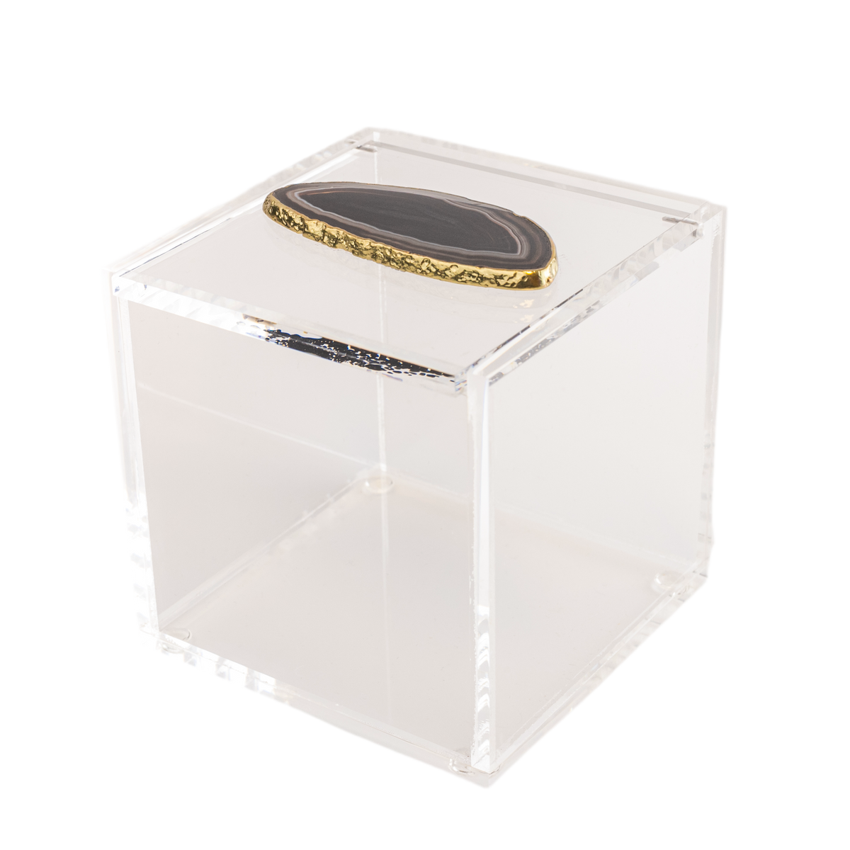 Caixa P com pedra de ágata Preta