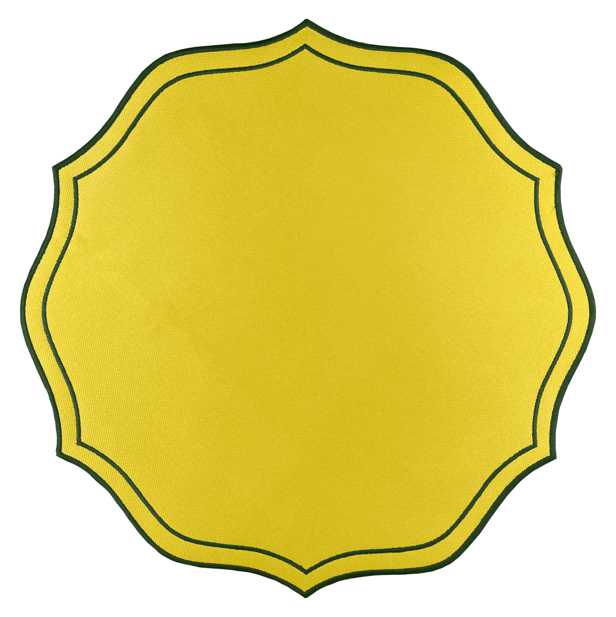 Jogo americano redondo Classic Amarelo e Verde