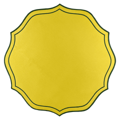 Jogo americano redondo Classic Amarelo e Verde