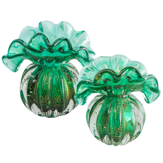 Trouxinha toscana PP verde folha com ouro