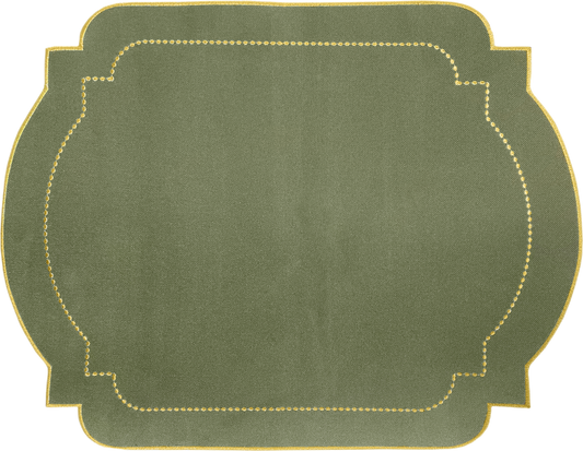 Jogo americano Classic Verde e Dourado