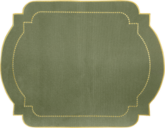 Jogo americano retangular Classic Verde e Dourado