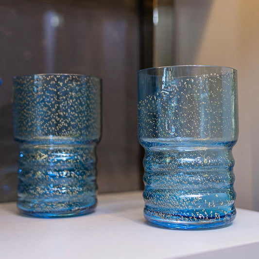 Dupla Copos em Murano Azul