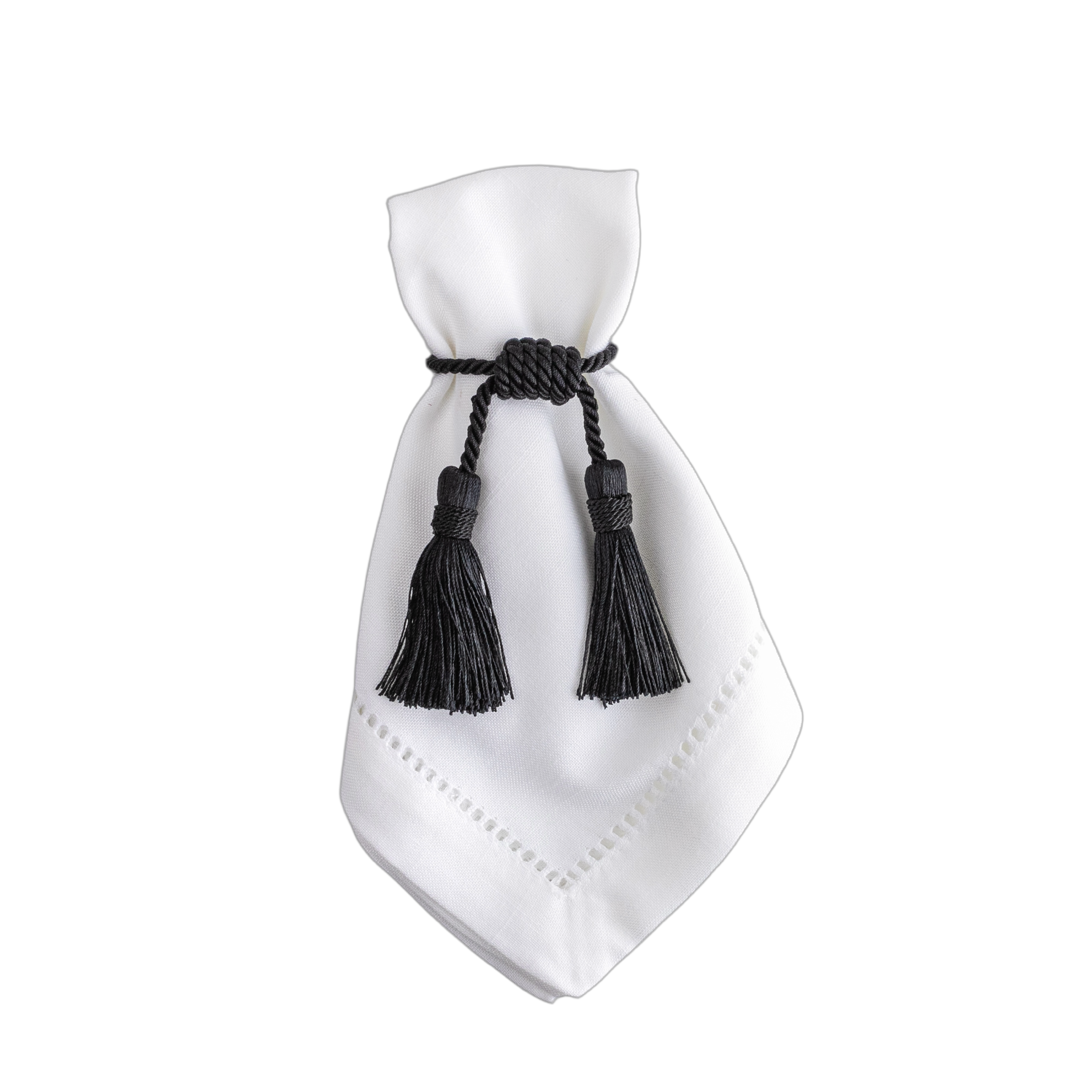 Porta Guardanapo Tassel Preto