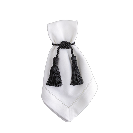 Kit 2 Porta Guardanapos Tassel Preto