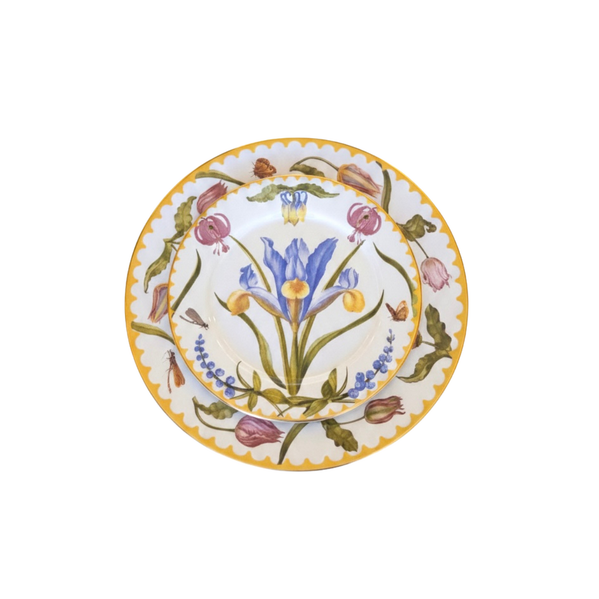 Conjunto de pratos Jardins