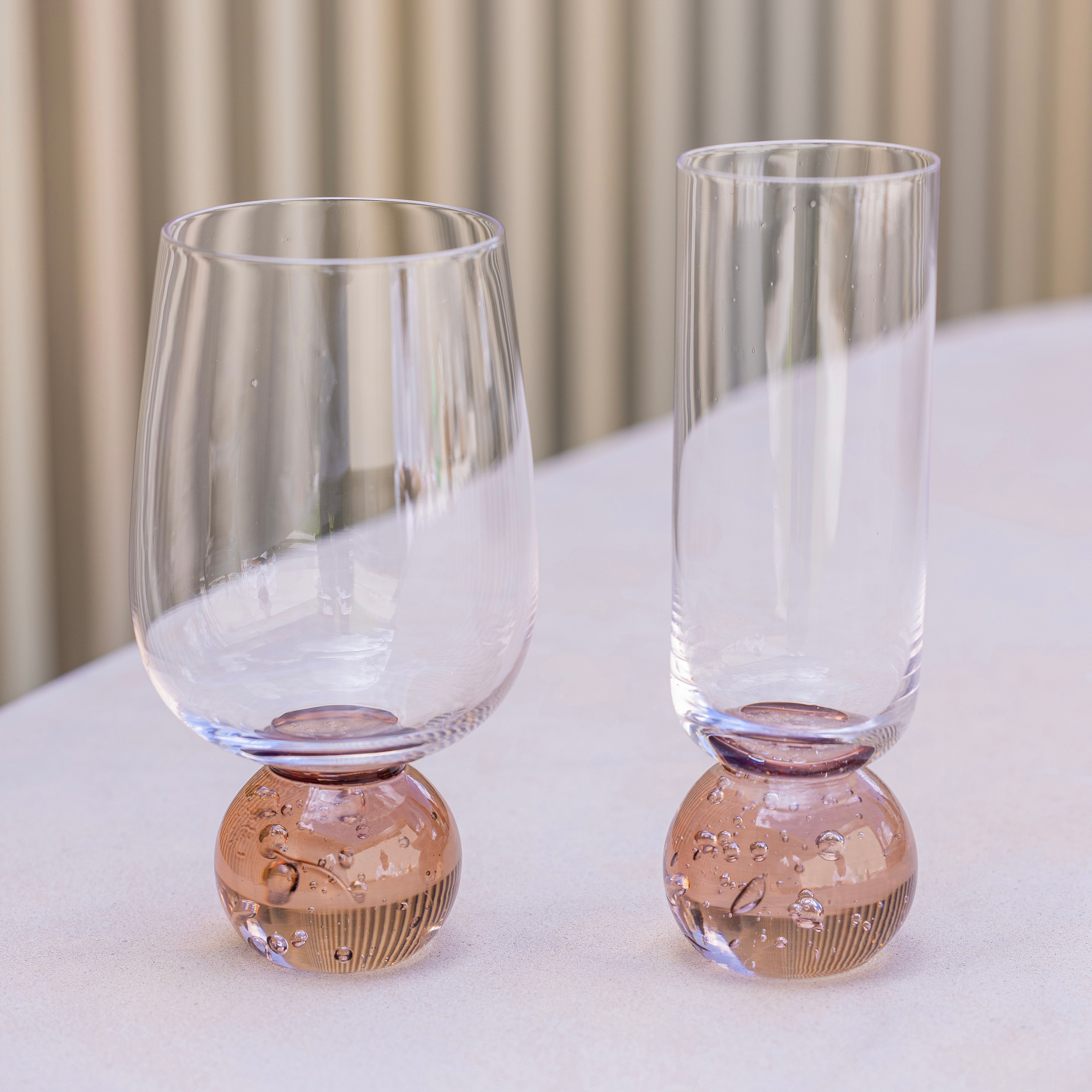Taça Bubble champanhe ambar