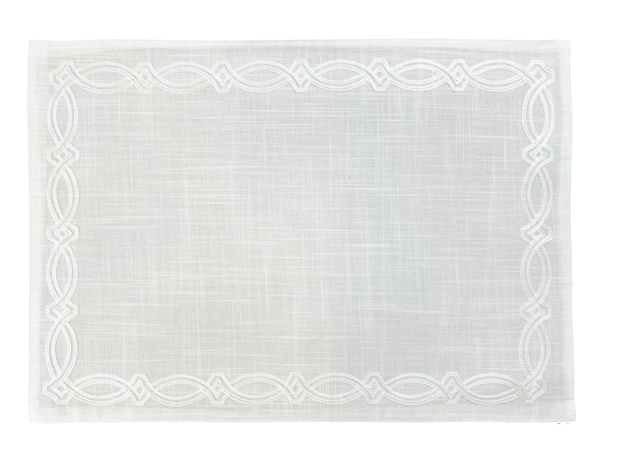 Jogo americano retangular Truly Branco