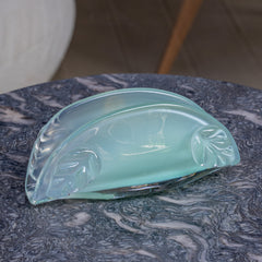 Porta Guardanapo folhas verde opalina