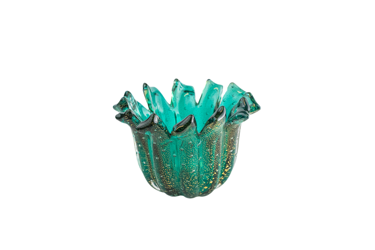 Cachepot M com pó de ouro