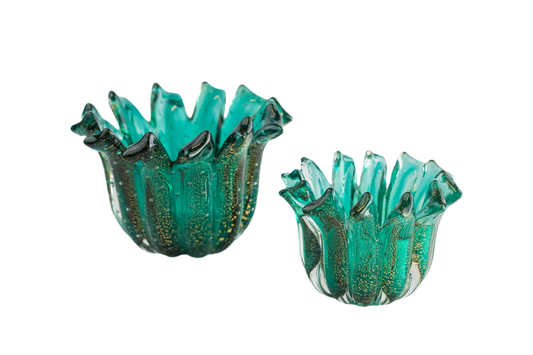 Cachepot M com pó de ouro